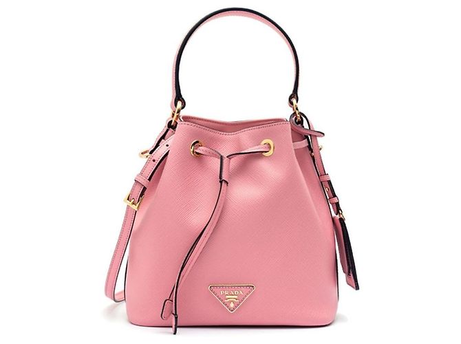 Prada Saffiano Leder Bucket Bag Pink - Ansicht 3