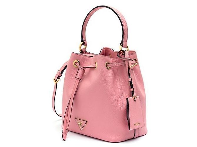 Prada Saffiano Leder Bucket Bag Pink - Ansicht 4