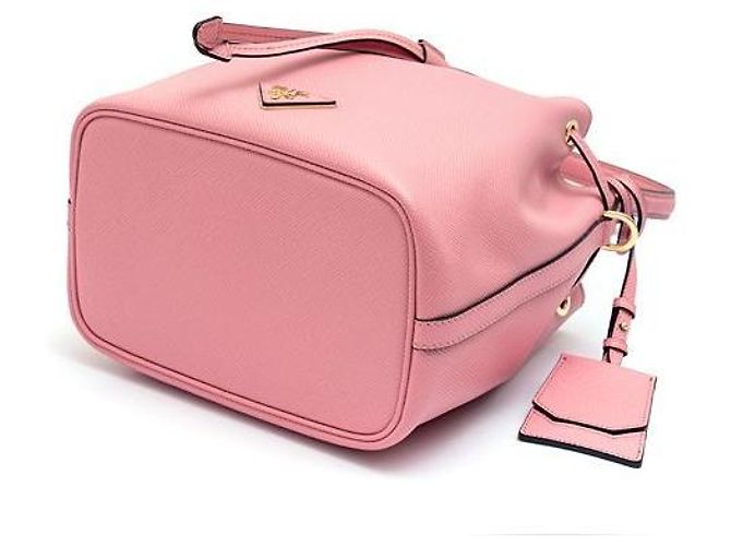 Prada Saffiano Leder Bucket Bag Pink - Ansicht 6