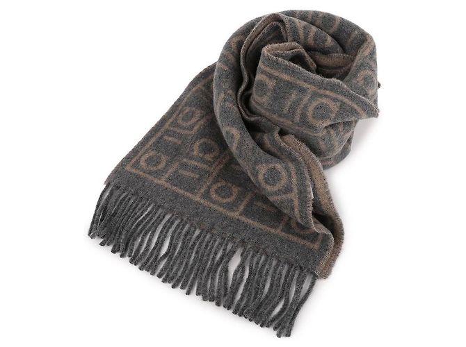 Salvatore Ferragamo Monogramm-Jacquard-Schal Braun - Ansicht 3