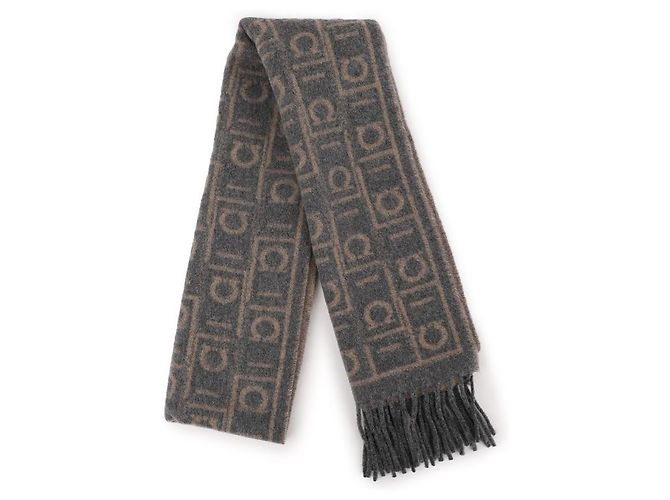 Salvatore Ferragamo Monogramm-Jacquard-Schal Braun - Ansicht 4
