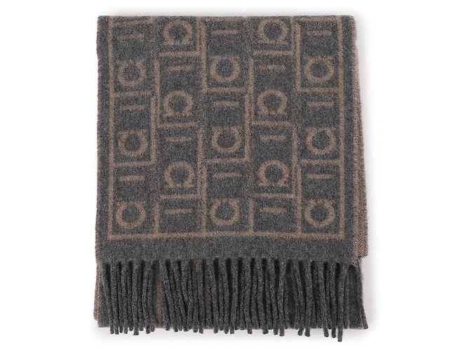 Salvatore Ferragamo Monogramm-Jacquard-Schal Braun - Ansicht 5