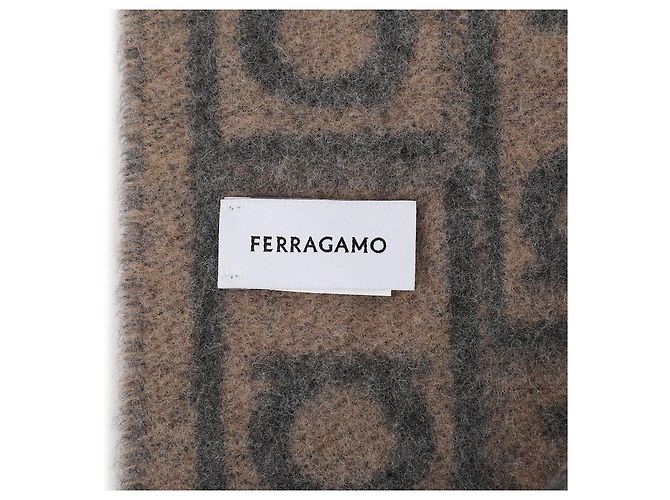 Salvatore Ferragamo Monogramm-Jacquard-Schal Braun - Ansicht 8