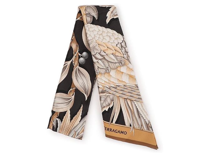 Salvatore Ferragamo Bufanda con estampado de loros - vista 4