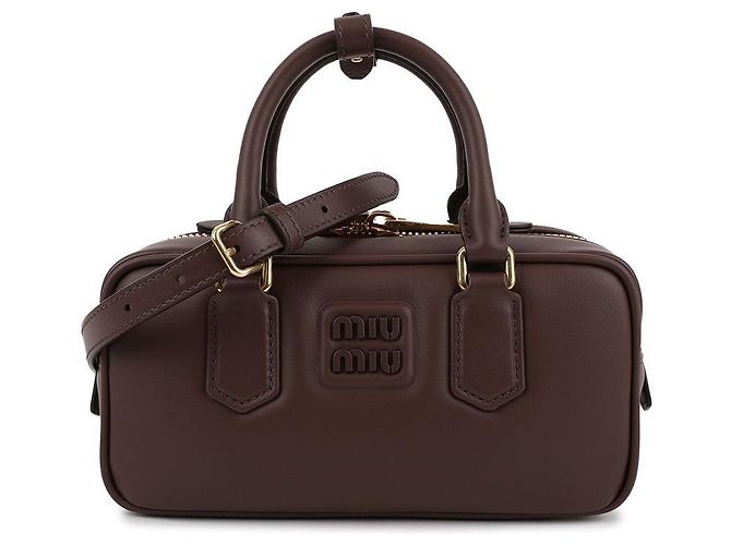 Miu Miu Leder-Tote-Bag Braun - Ansicht 3