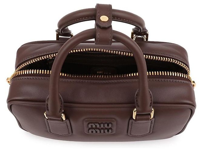 Miu Miu Leder-Tote-Bag Braun - Ansicht 7