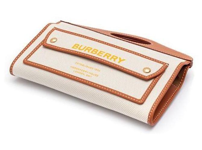 Burberry Mini bolso de bolsillo bicolor Castaño - vista 6
