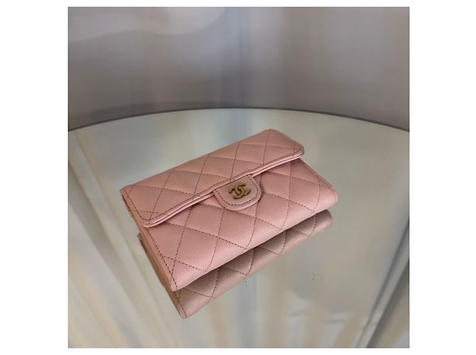 Chanel Cartera Classic Snap Caviar Flap Rosa - vista 2