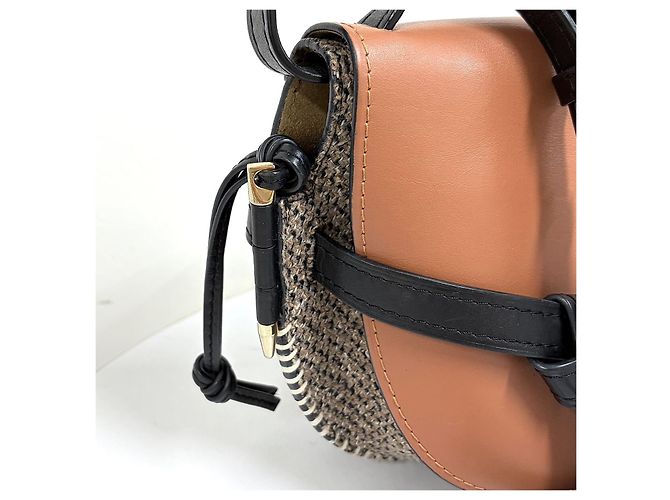 Loewe Borsa a tracolla piccola Tweed Gate Marrone - vista 22