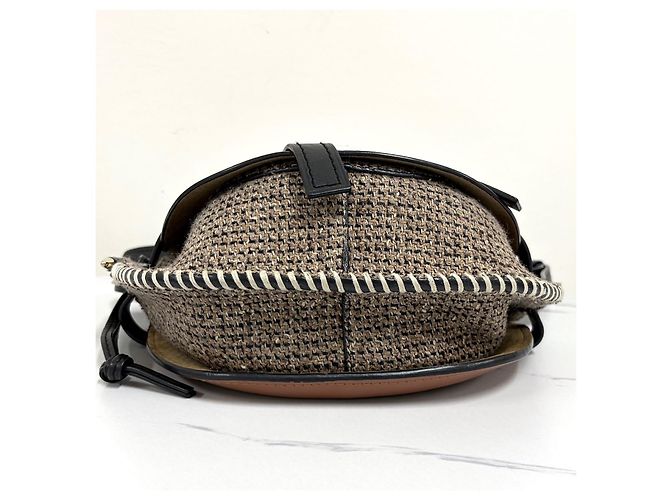 Loewe Borsa a tracolla piccola Tweed Gate Marrone - vista 24