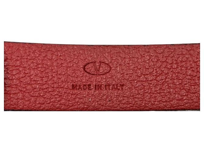 Valentino Bracciale in pelle con logo signature Nero - vista 18