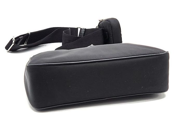 Prada Borsa Hobo Re-edition con tracolla a catena in nylon Nero - vista 7