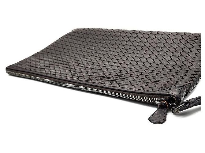 Bottega Veneta Clutch in rete Marrone - vista 5