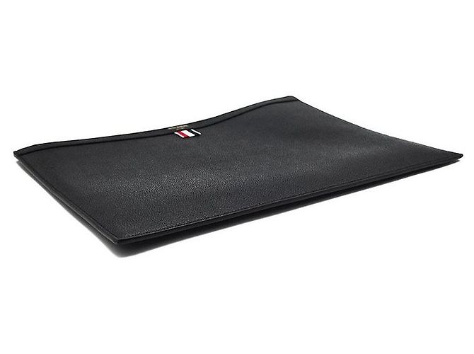 Thom Browne Pebble Grain Clutch Large Schwarz - Ansicht 5