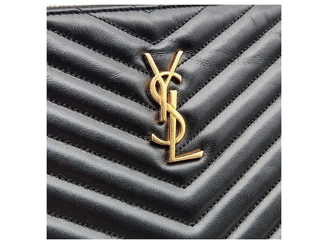 Saint Laurent Clutch Monogram New Medium Negro - vista 6