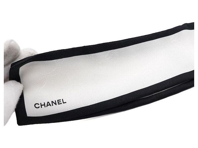 Chanel Silk Camellia Jacquard Hairband Scarf - view 4