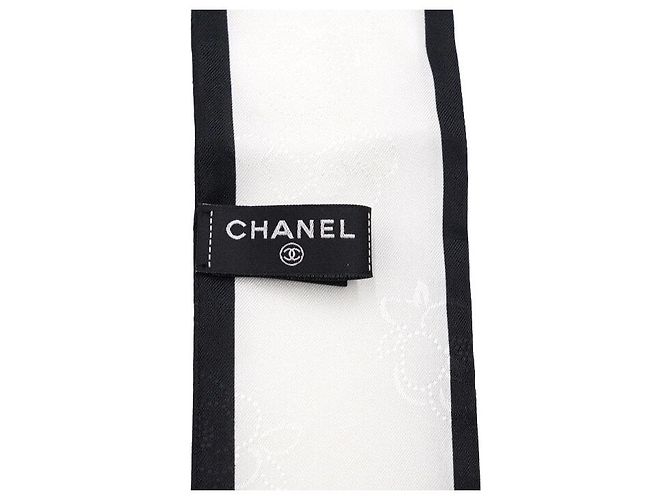 Chanel Silk Camellia Jacquard Hairband Scarf - view 5