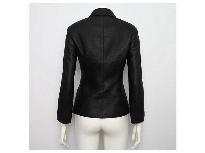 Hermès Giacca da equitazione in pelle da donna Nero - vista 4