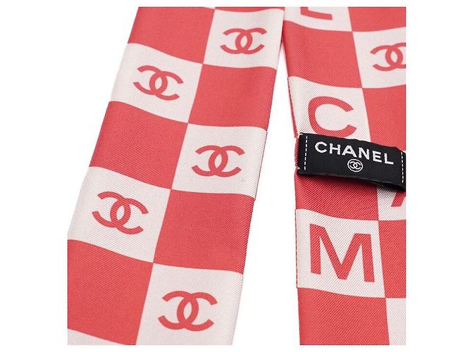 Chanel Seidenschal mit Logo-Print, quadratisch Pink - Ansicht 4