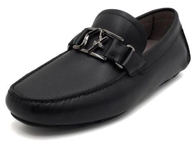 Salvatore Ferragamo Mocassini da guida in pelle nera Nero - vista 2