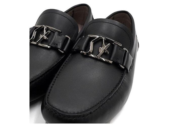 Salvatore Ferragamo Mocassini da guida in pelle nera Nero - vista 5
