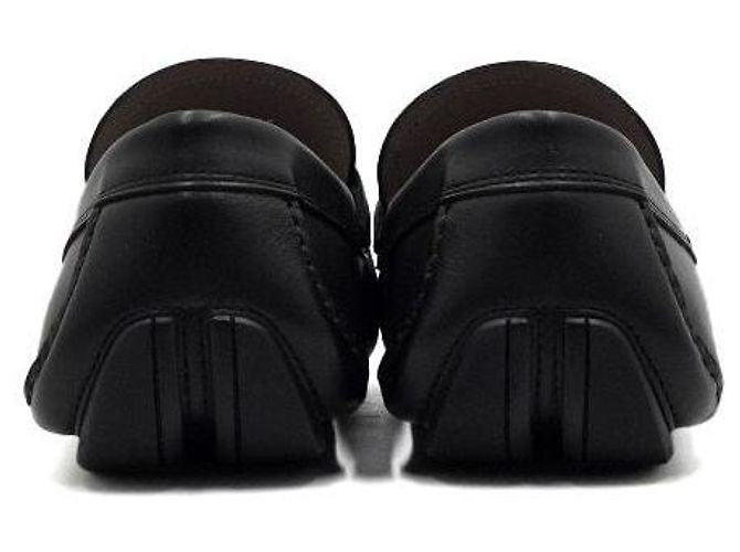 Salvatore Ferragamo Mocassini da guida in pelle nera Nero - vista 6