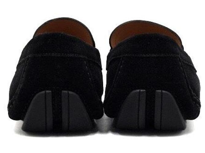 Salvatore Ferragamo Mocassins de conduite pour hommes en daim noir - vue 7