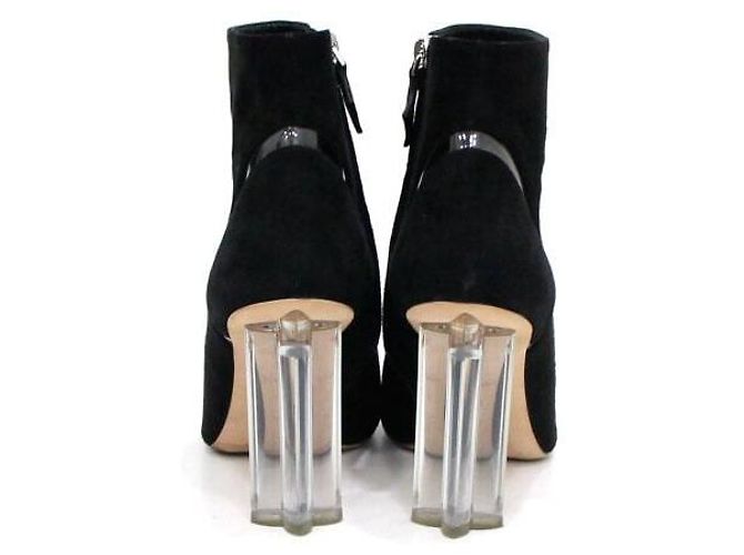 Louis Vuitton Black Suede Leather Silhouette Heels Women's Ankle Boots - view 5