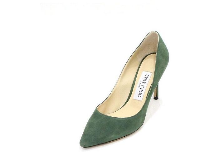 Jimmy Choo Décolleté in camoscio verde da donna - vista 2