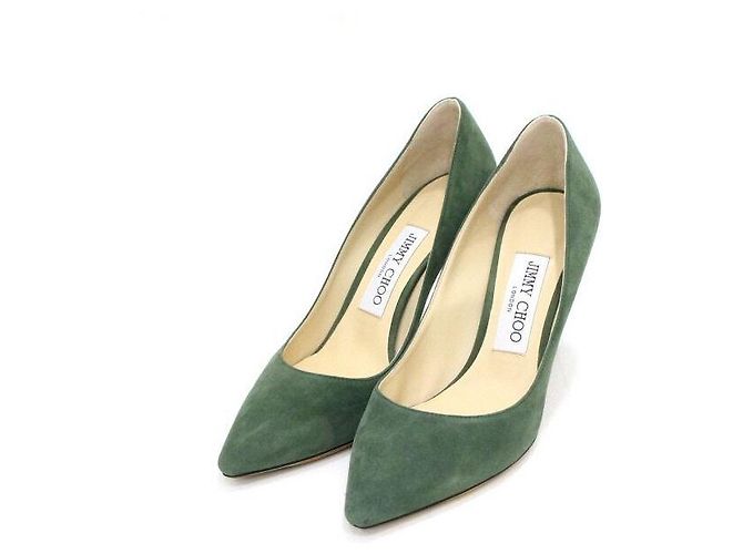 Jimmy Choo Décolleté in camoscio verde da donna - vista 3