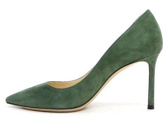 Jimmy Choo Décolleté in camoscio verde da donna - vista 4