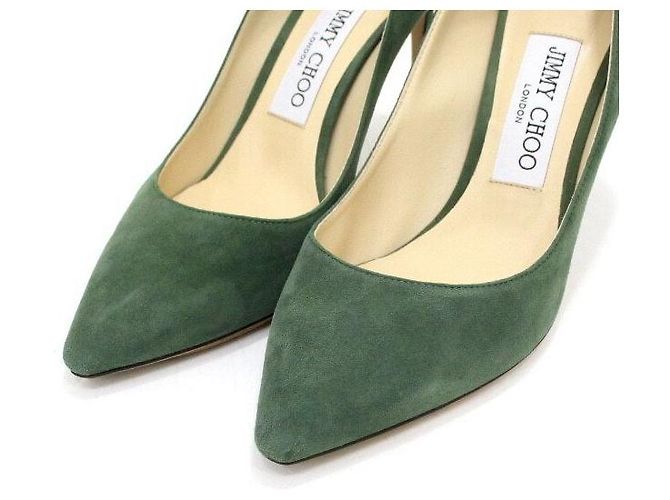 Jimmy Choo Décolleté in camoscio verde da donna - vista 6