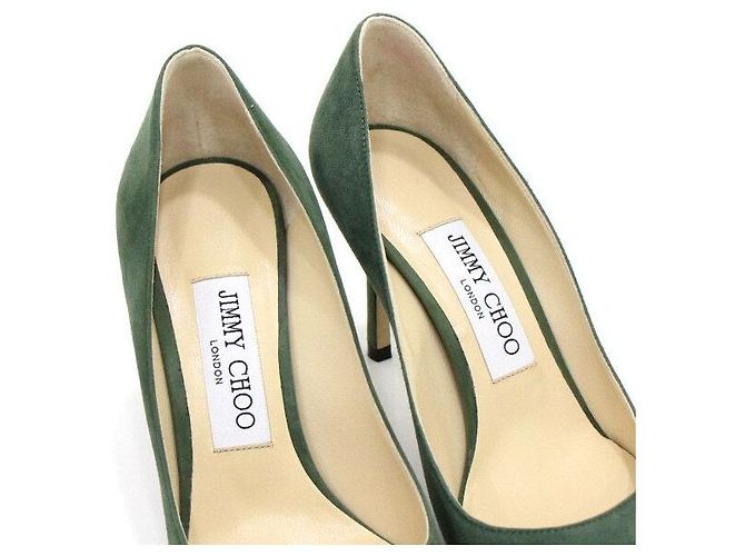 Jimmy Choo Décolleté in camoscio verde da donna - vista 7