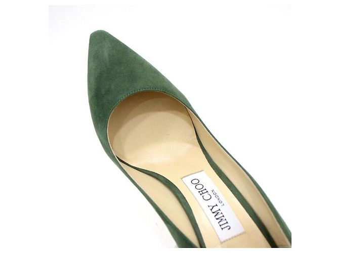 Jimmy Choo Décolleté in camoscio verde da donna - vista 8