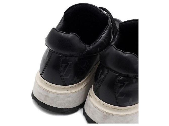 Louis Vuitton Scarpe Derby Abesse da uomo Monogram Black Eclipse Nero - vista 8
