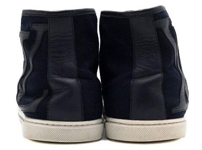 Louis Vuitton Sneakers alte in tela blu navy da uomo - vista 7