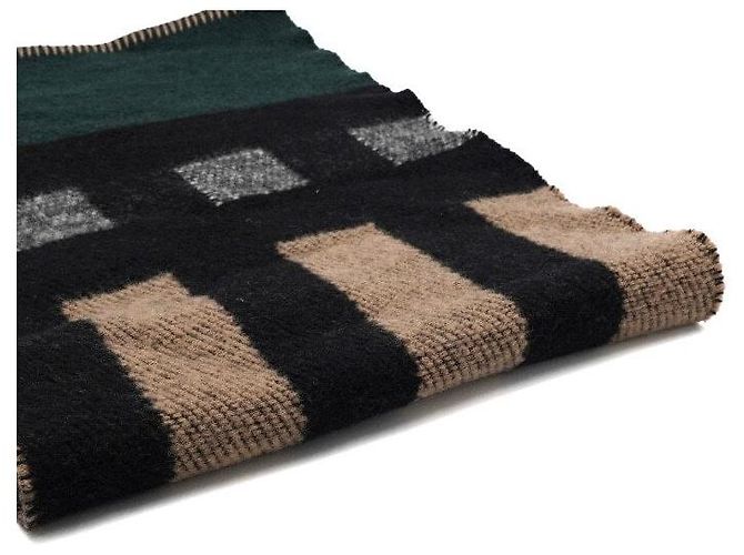 Burberry Sciarpa unisex reversibile in lana color block - vista 4