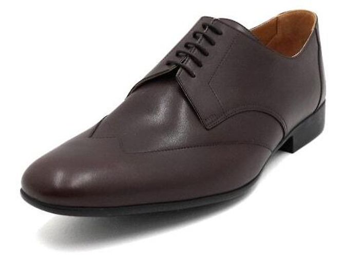 Hermès Mocassini Derby da uomo in pelle marrone - vista 2