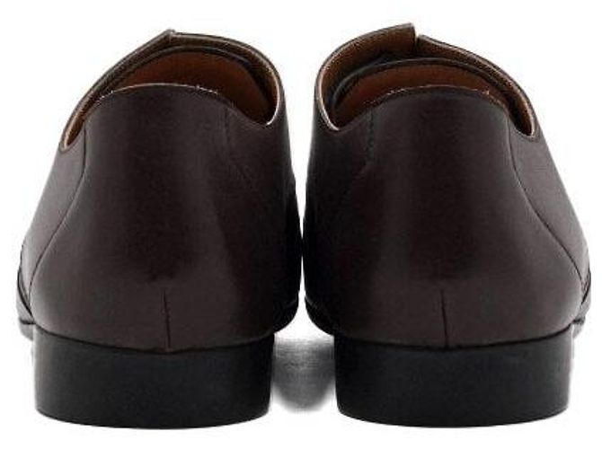 Hermès Mocassini Derby da uomo in pelle marrone - vista 6