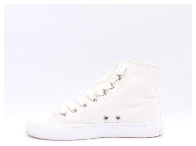 Prada Sneakers alte in tela bianca - vista 4