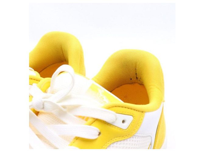Louis Vuitton Zapatillas Monogram Denim Yellow Velcro Strap Trainer Sneakers Amarillo - vista 7