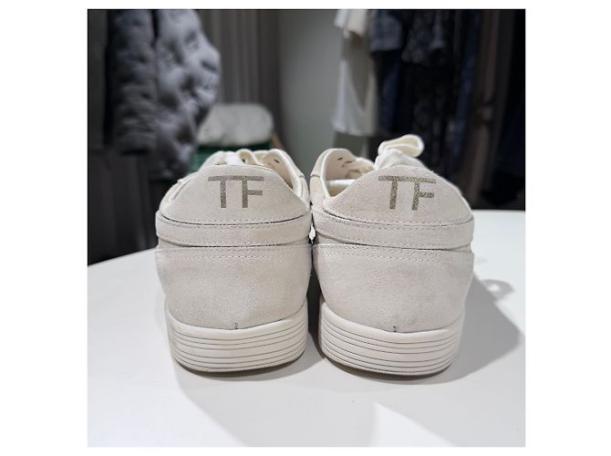 Tom Ford Baskets en daim Ivory Blanc - vue 4