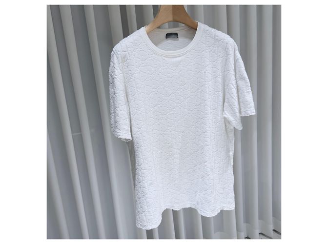 Dior Oblique Terry Kurzarm-T-Shirt Weiß - Ansicht 3