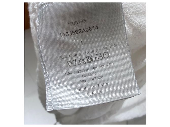 Dior Oblique Terry Kurzarm-T-Shirt Weiß - Ansicht 6