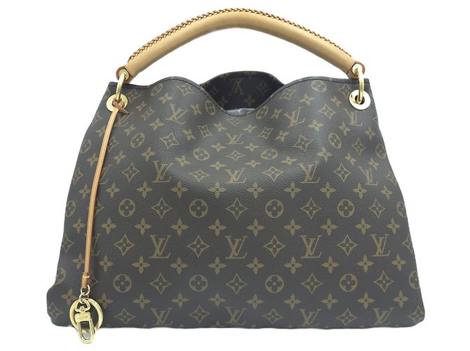Artsy Louis Vuitton Borsa hobo a tracolla in tela Monogram Marrone - vista 10