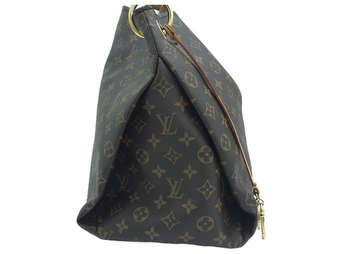 Artsy Louis Vuitton Borsa hobo a tracolla in tela Monogram Marrone - vista 12