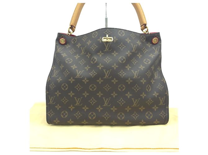 Louis Vuitton Borsa Hobo e Tote a Spalla Gaia Monogram Canvas Rosso Marrone - vista 11