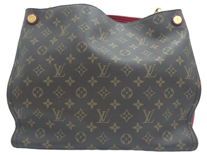 Louis Vuitton Borsa Hobo e Tote a Spalla Gaia Monogram Canvas Rosso Marrone - vista 5
