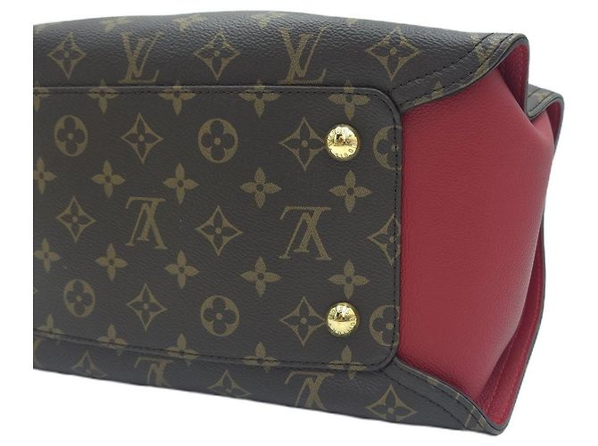 Louis Vuitton Borsa Hobo e Tote a Spalla Gaia Monogram Canvas Rosso Marrone - vista 7