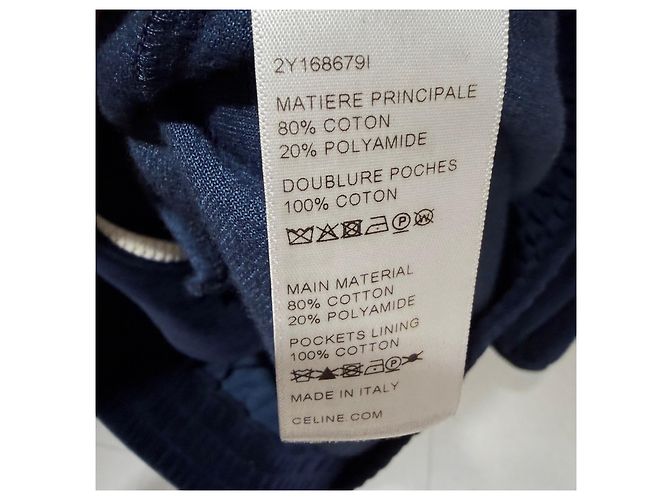 Céline Giacca in Velluto con Zip Velour Navy - vista 7